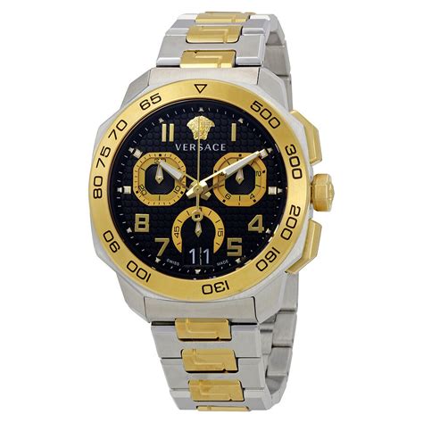 Versace Dylos Chronograph Black Dial Men's Watch 